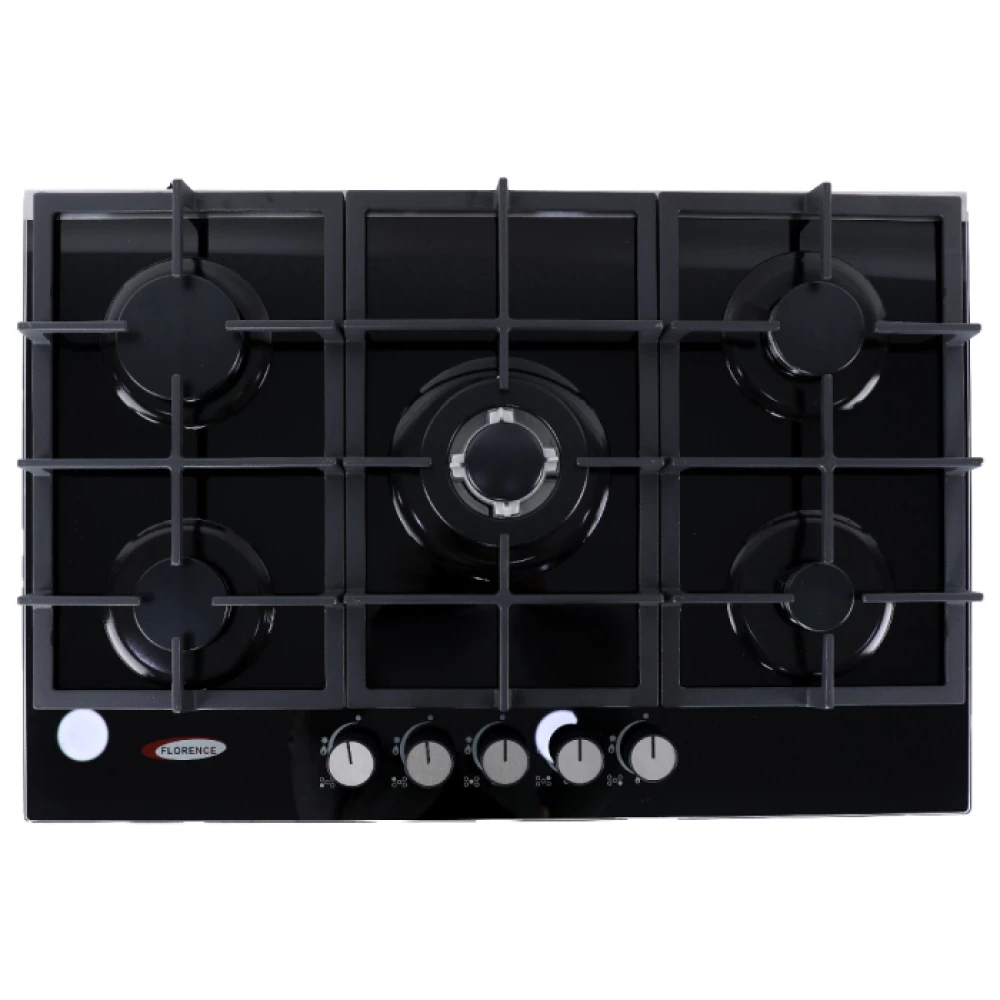Plaque De Cuisson Encastrable FLORENCE FH-7610GB 5 Feux 70cm - Noir