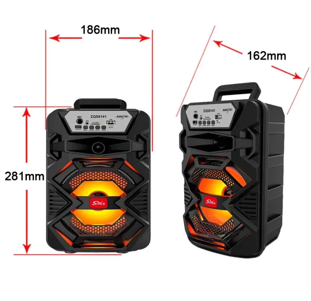 Haut Parleur Sans Fil ZQS 6141 Rechargable Avec Microphone