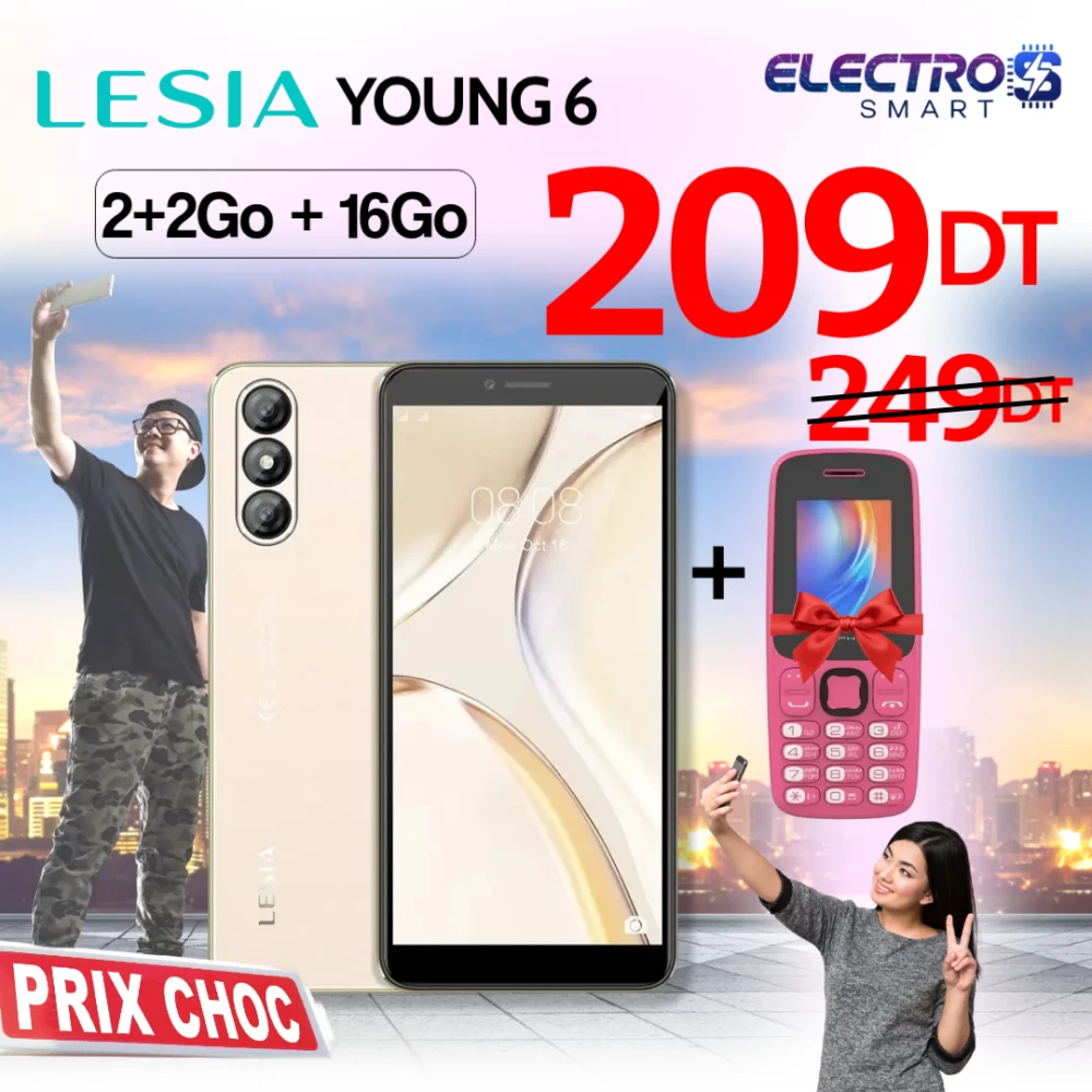 Smartphone Lesia Young 6 2Go 16Go