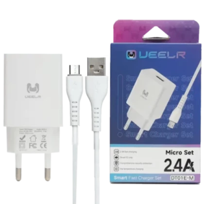 Chargeur UEELR 2.4A Micro Usb (DT01E-M)